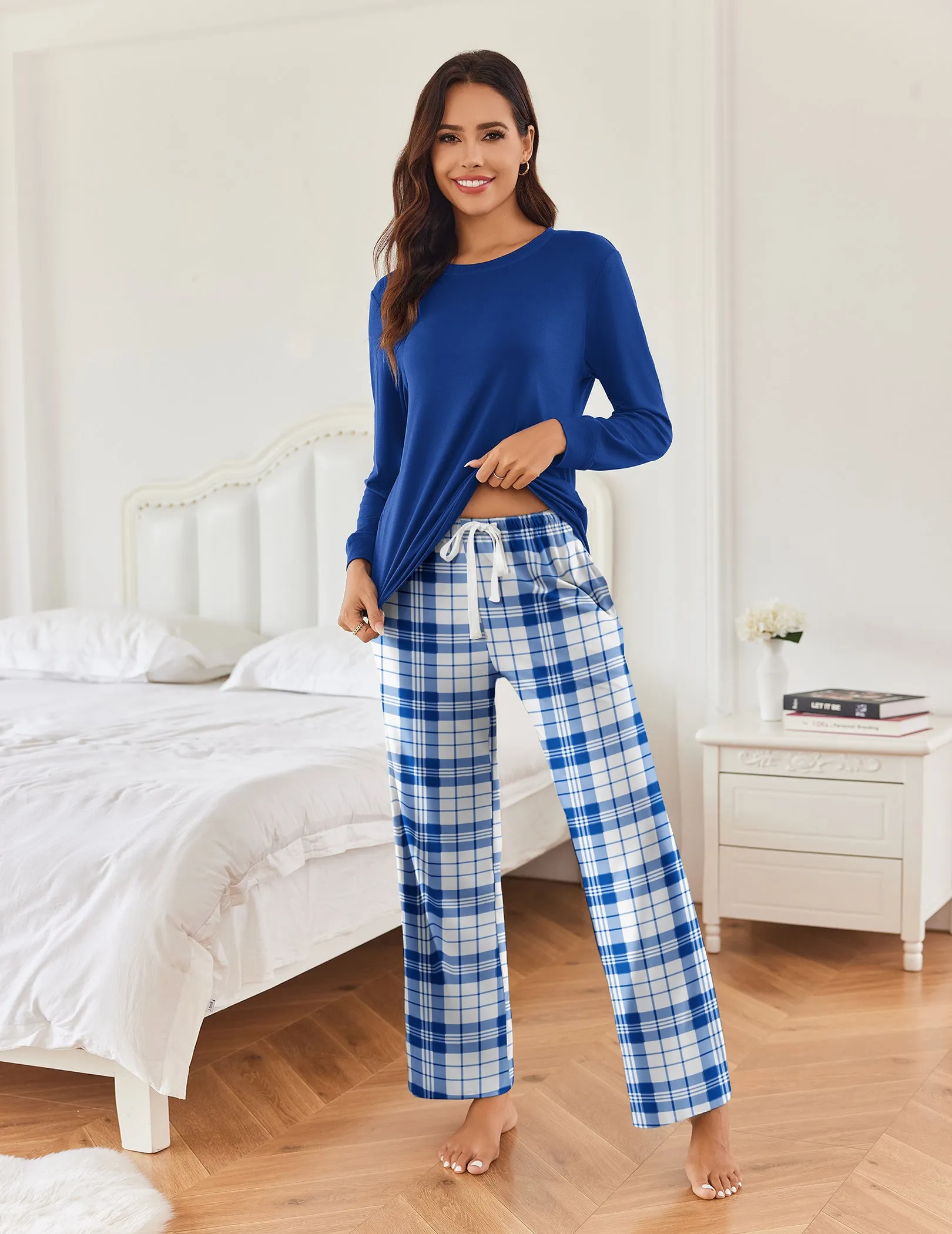 Classic Soft Plaid Pajama Set (US Only) sold by Ekouaer product image thumbnail 3