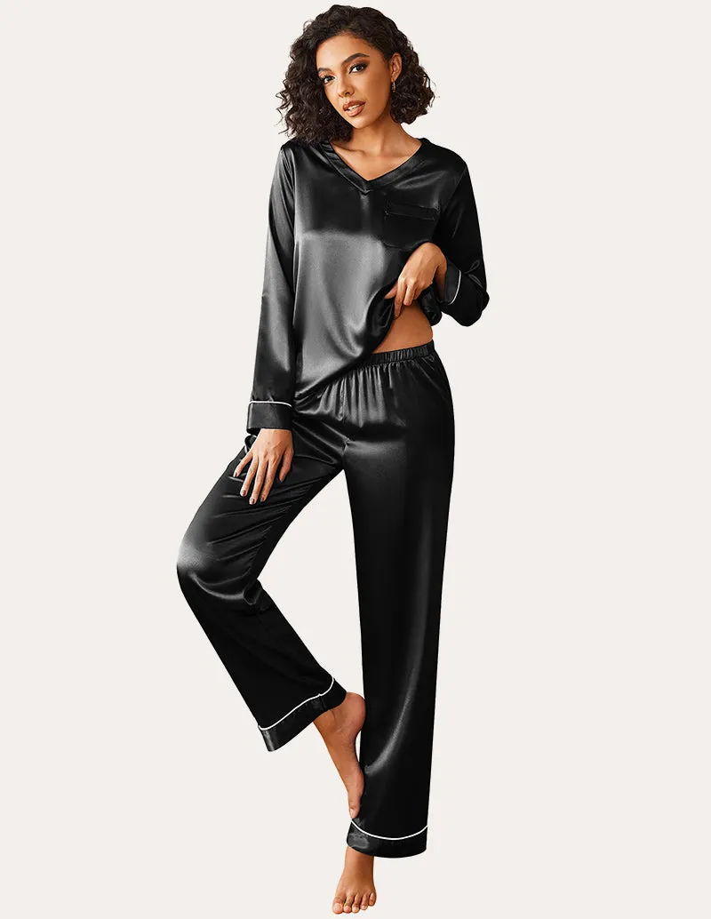 Luxe Satin 2-Piece Loungewear Set (US Only) sold by Ekouaer product image thumbnail 2