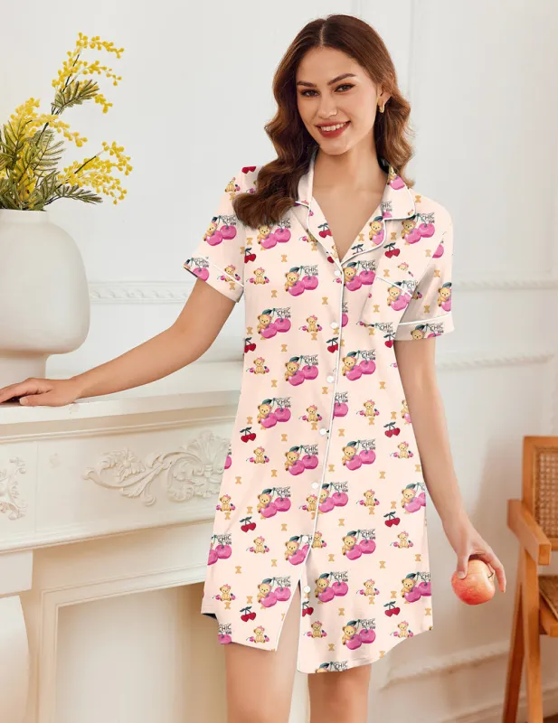 TEDDY Classic Soft Button Down Sleepshirt (US Only) made by Ekouaer