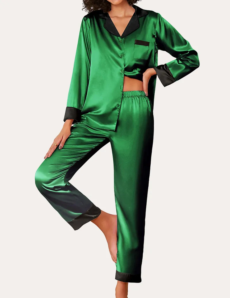 Comfort Silk Satin Pajama Set (US Only) sold by Ekouaer product image thumbnail 5