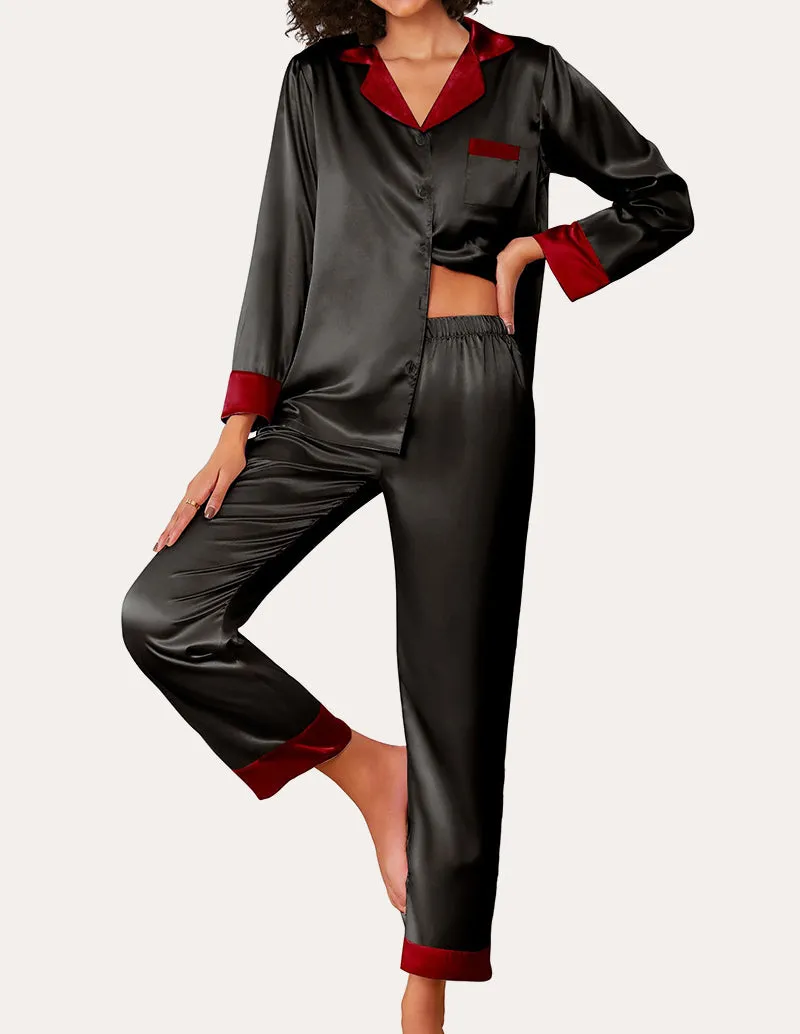 Comfort Silk Satin Pajama Set (US Only) sold by Ekouaer product image thumbnail 4