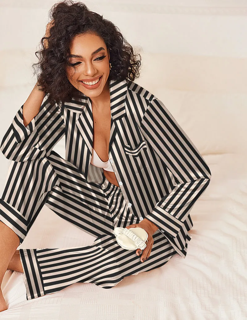 Comfy Silk Satin Pajama Set (US Only) sold by Ekouaer product image thumbnail 5