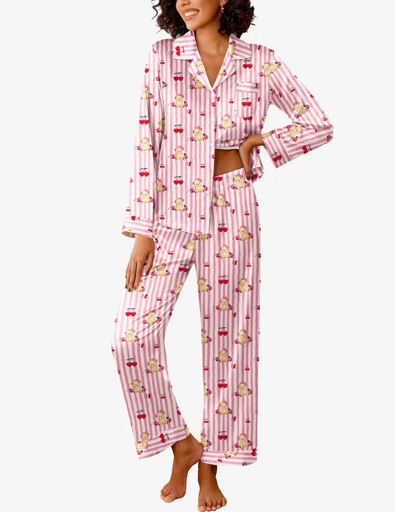 Comfy Silk Satin Pajama Set (US Only) sold by Ekouaer