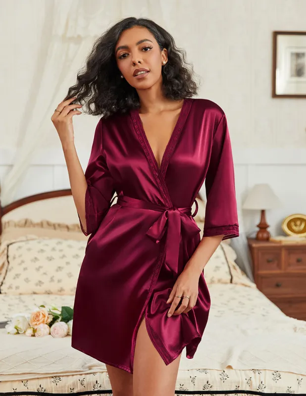 Cozy Silk Robes with Pockets (US Only) made by Ekouaer