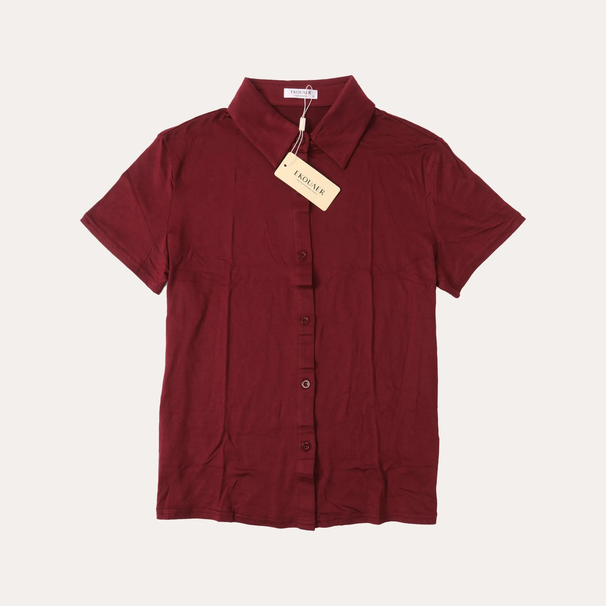 Ekouaer Comfy Short Sleeves Shirt sold by Ekouaer