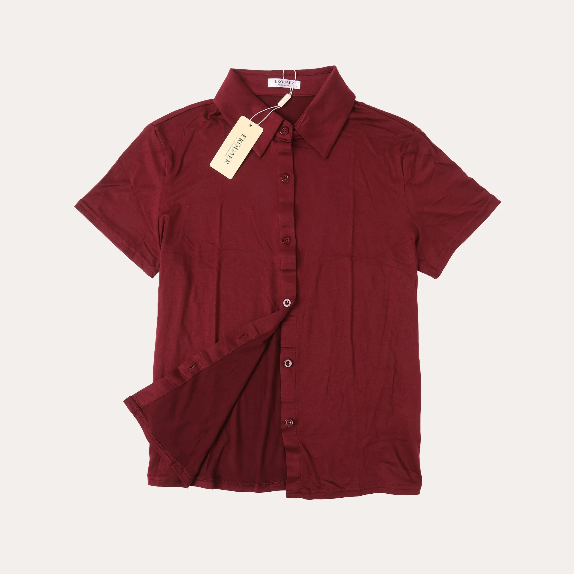 Ekouaer Comfy Short Sleeves Shirt sold by Ekouaer product image thumbnail 5
