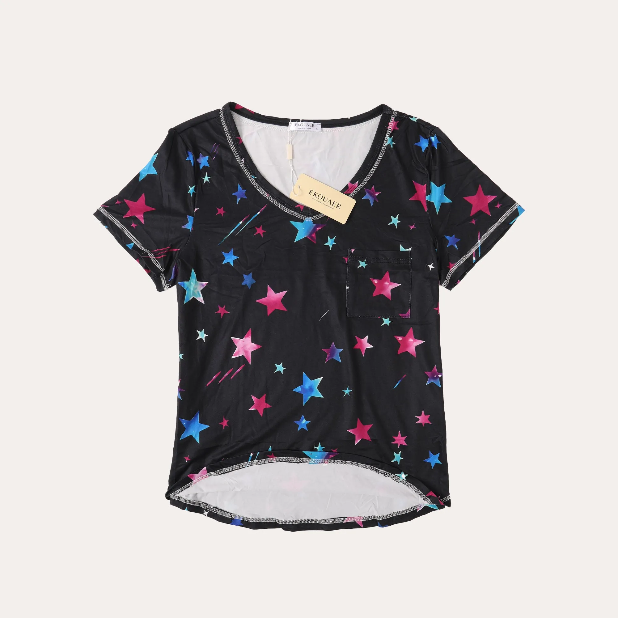 Ekouaer Star Printed T-Shirt sold by Ekouaer product image thumbnail 3