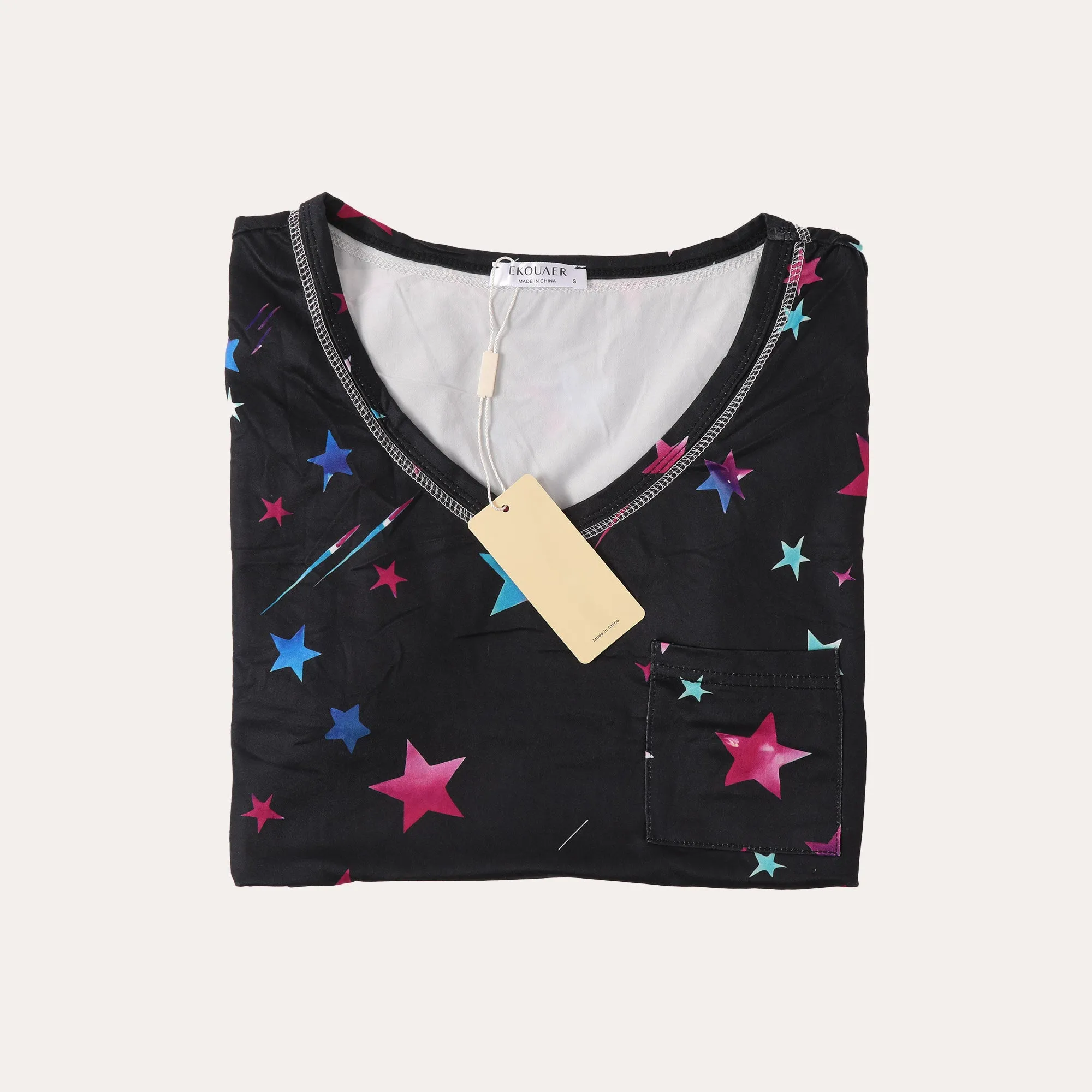 Ekouaer Star Printed T-Shirt sold by Ekouaer product image thumbnail 2