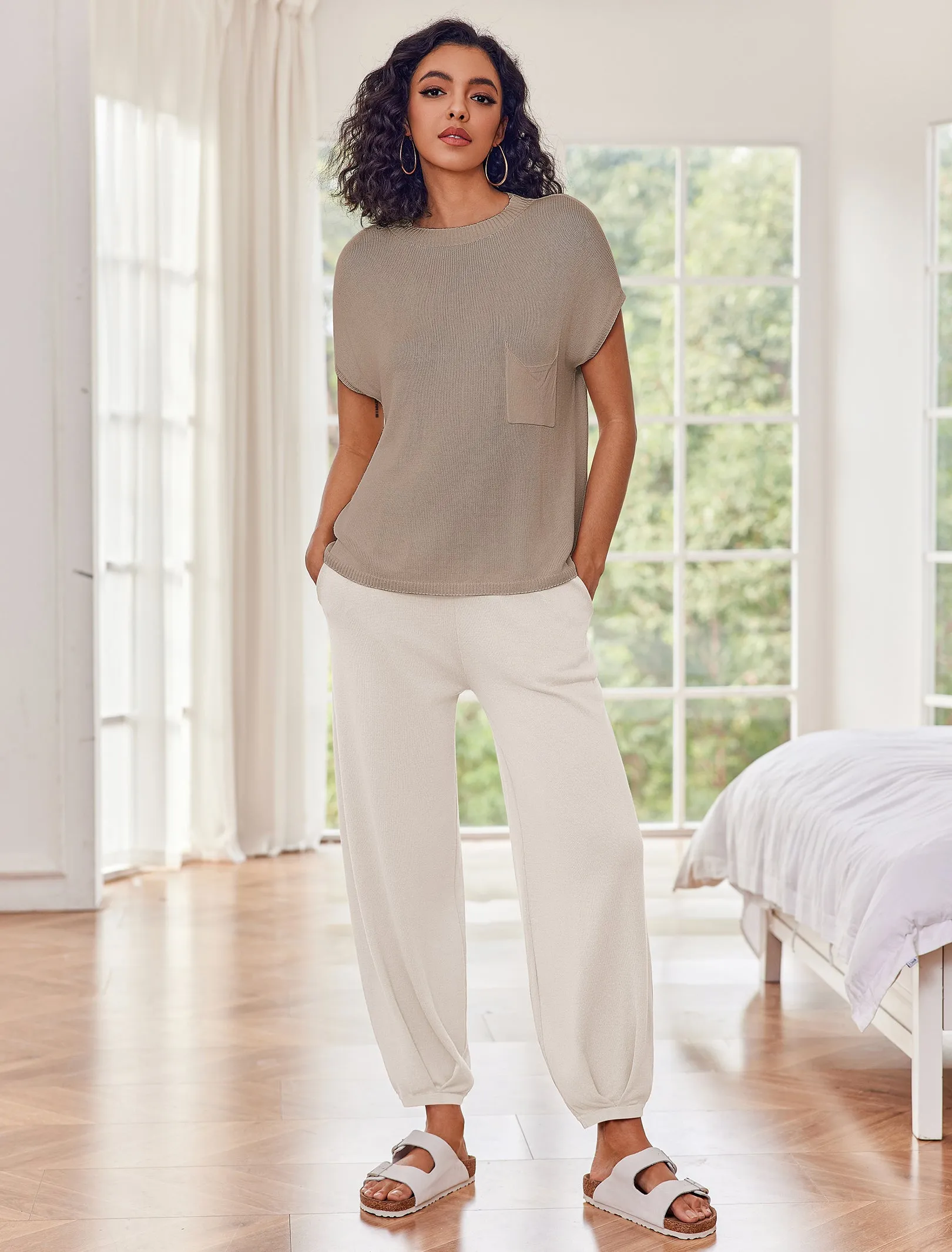 Versatile Knit 2-Piece Lounge Set (US Only) sold by Ekouaer