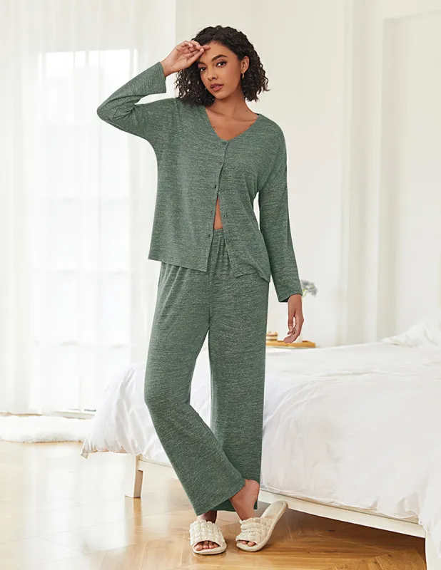 Soft Ribbed Knit Lounge Set (US Only) sold by Ekouaer