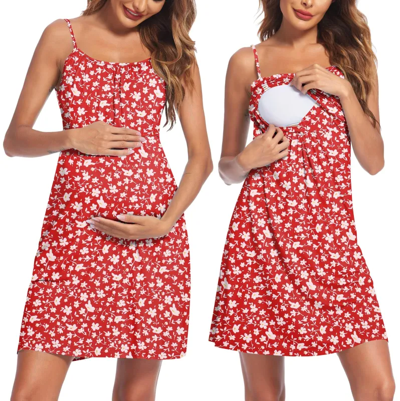 Ekouaer Maternity Nursing Nightgown Labor Sleepwear made by Ekouaer
