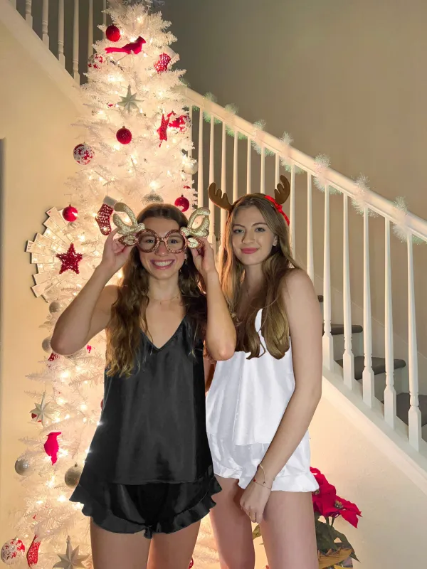 2 Packs Silk Ruffle Pajama Sets (US Only) sold by Ekouaer