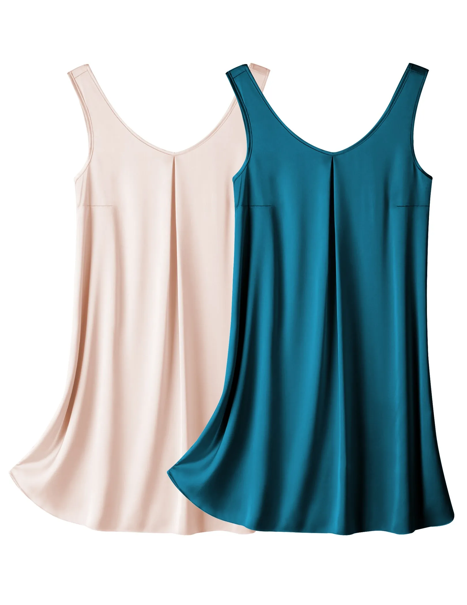 Satin Silk Sleeveless Nightshirt 2 Pack (US Only) sold by Ekouaer product image thumbnail 4