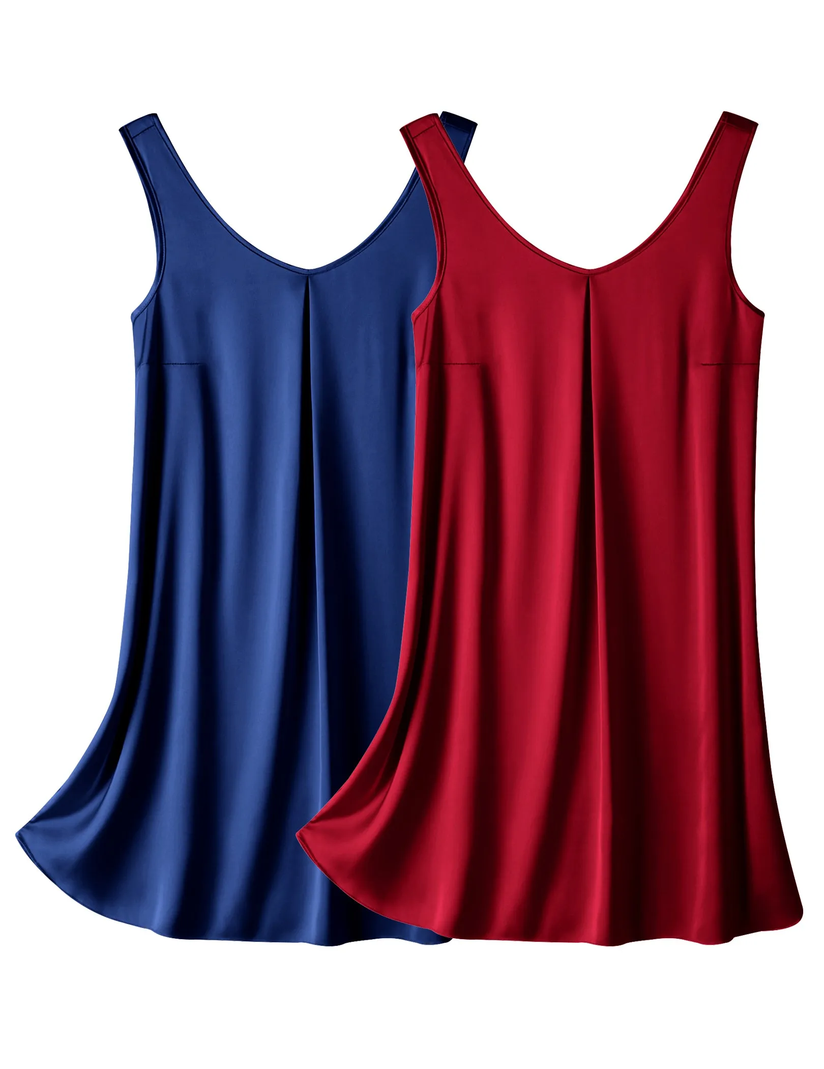 Satin Silk Sleeveless Nightshirt 2 Pack (US Only) sold by Ekouaer product image thumbnail 3