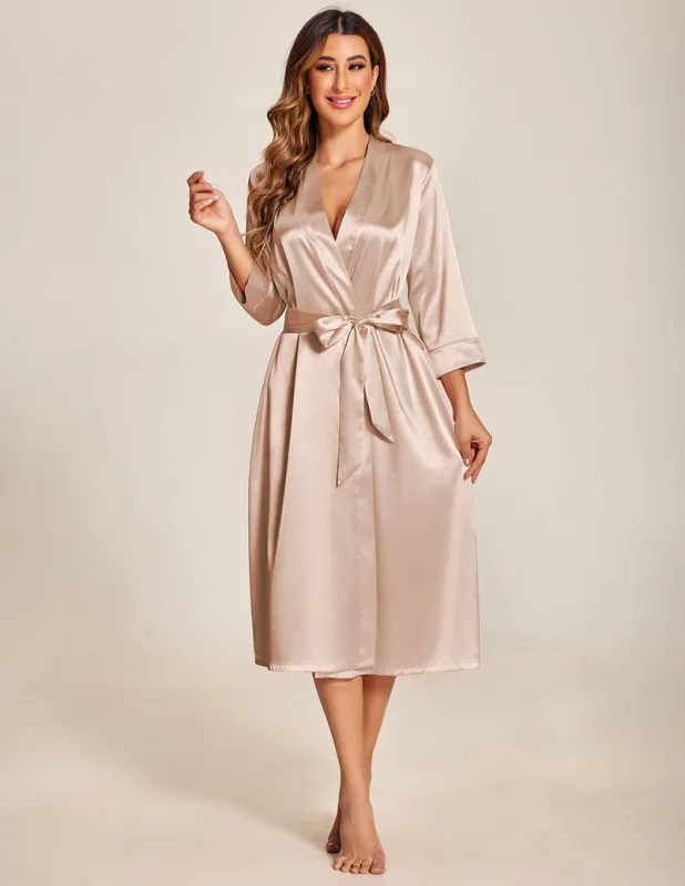 Luxury Sexy Satin Long Robes (US Only) made by Ekouaer