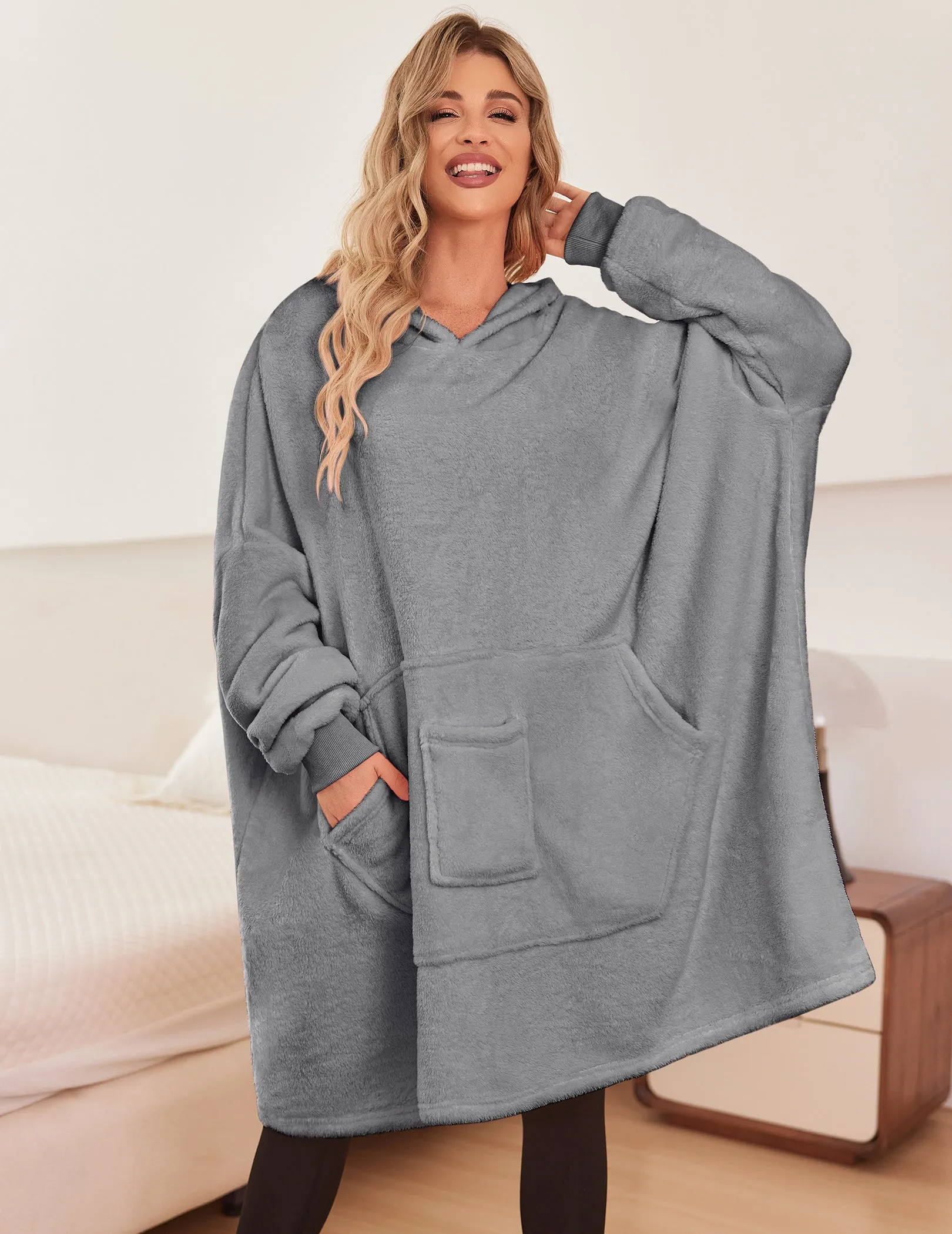 Ekouaer Soft Oversized Hooded Bathrobe (US Only) sold by Ekouaer product image thumbnail 5