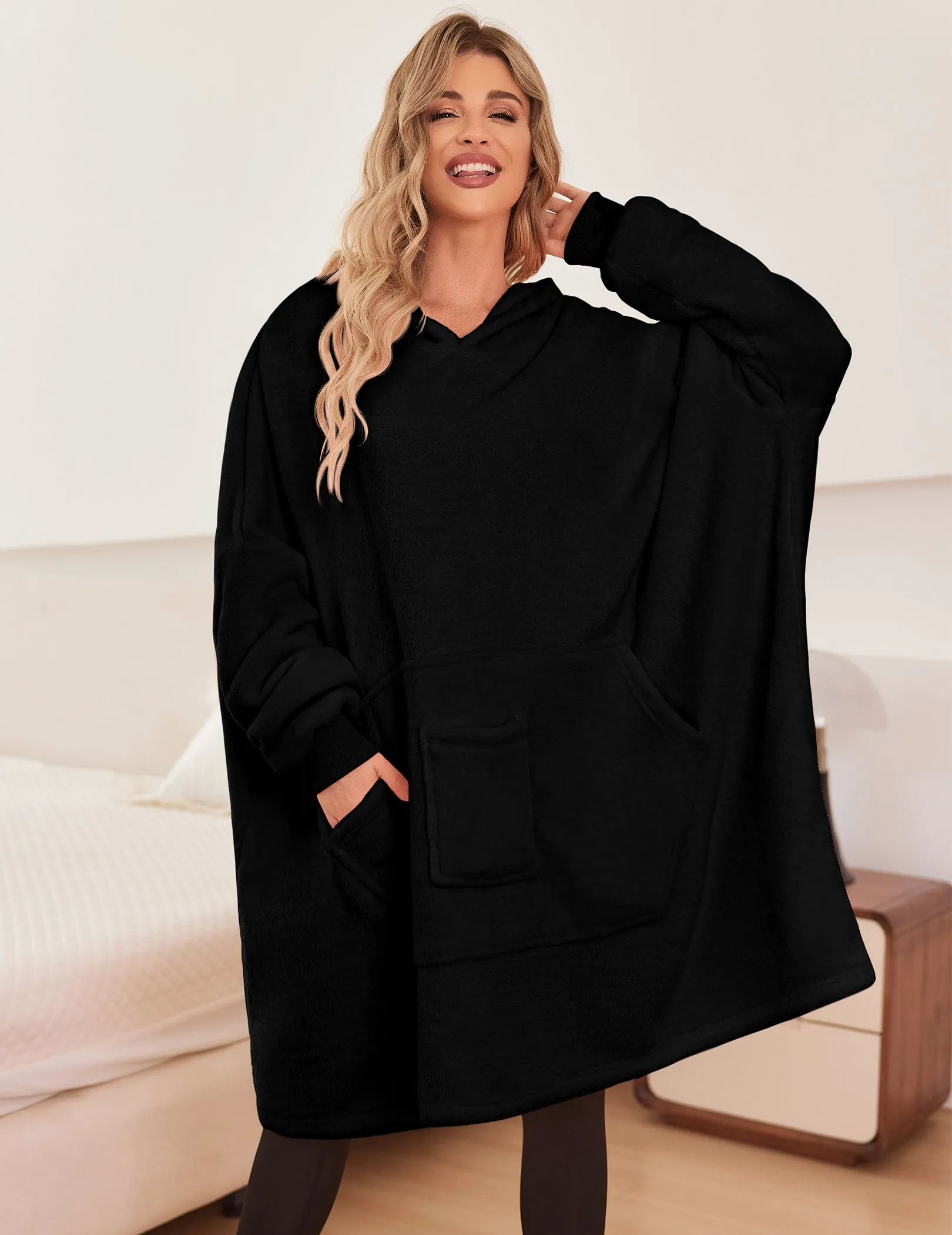 Ekouaer Soft Oversized Hooded Bathrobe (US Only) sold by Ekouaer product image thumbnail 2