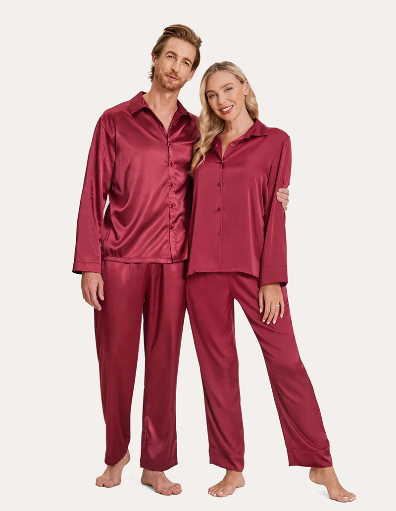 Ekouaer Silk Satin Matching Couples Pajamas Set (US Only) sold by Ekouaer