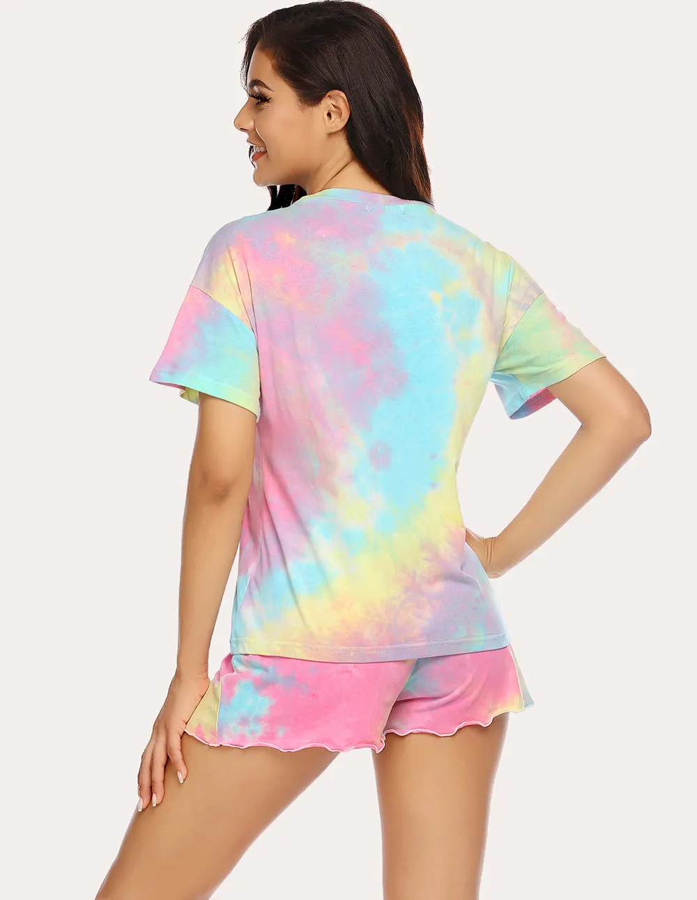 Ekouaer Tie Dye Pajamas Set (US Only) sold by Ekouaer product image thumbnail 5