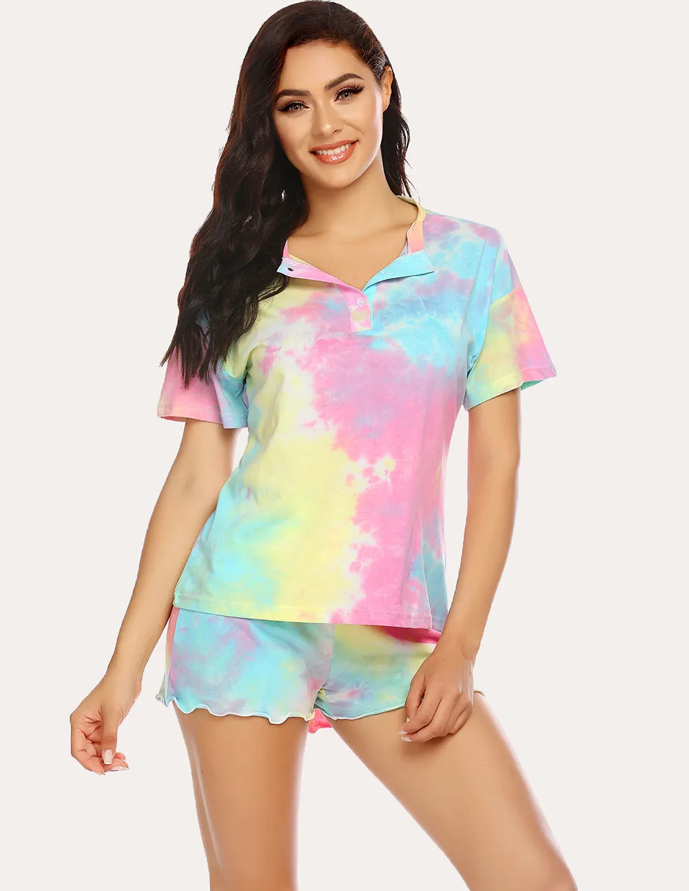 Ekouaer Tie Dye Pajamas Set (US Only) sold by Ekouaer