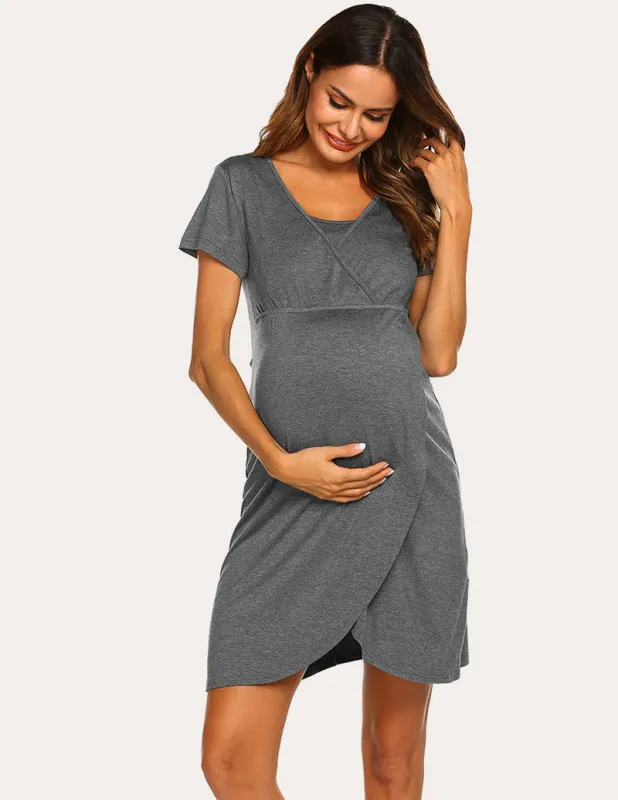 Ekouaer Nightgown Short Sleeve Nursing Dress (US Only) sold by Ekouaer