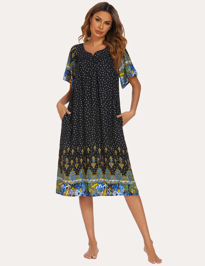 Ekouaer Floral Print Nightgown with Pockets (US Only) sold by Ekouaer product image thumbnail 2