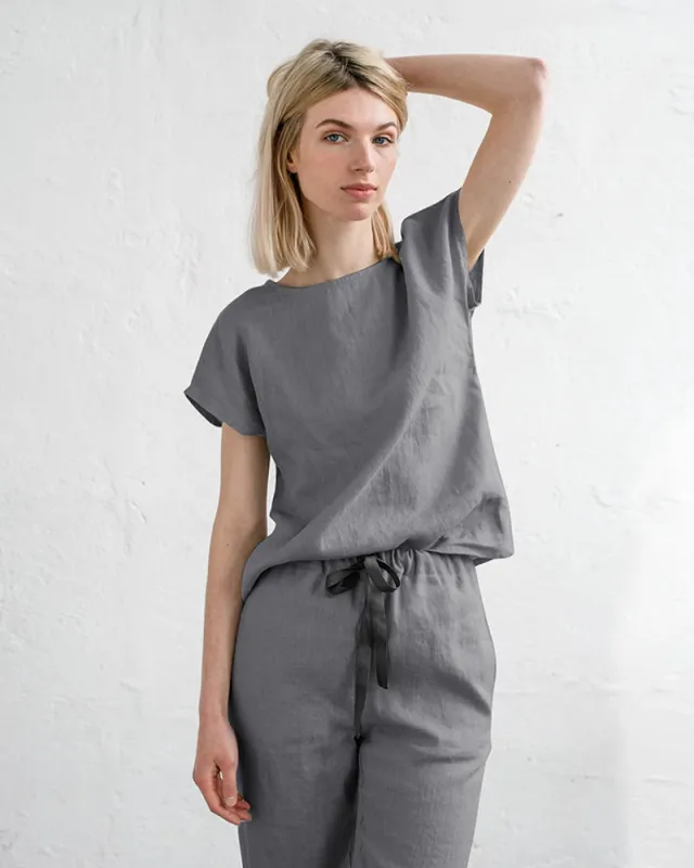 Ekouaer Cotton Linen Loungewear 2 Piece Sleepwear Pjs Sets (US Only) sold by Ekouaer