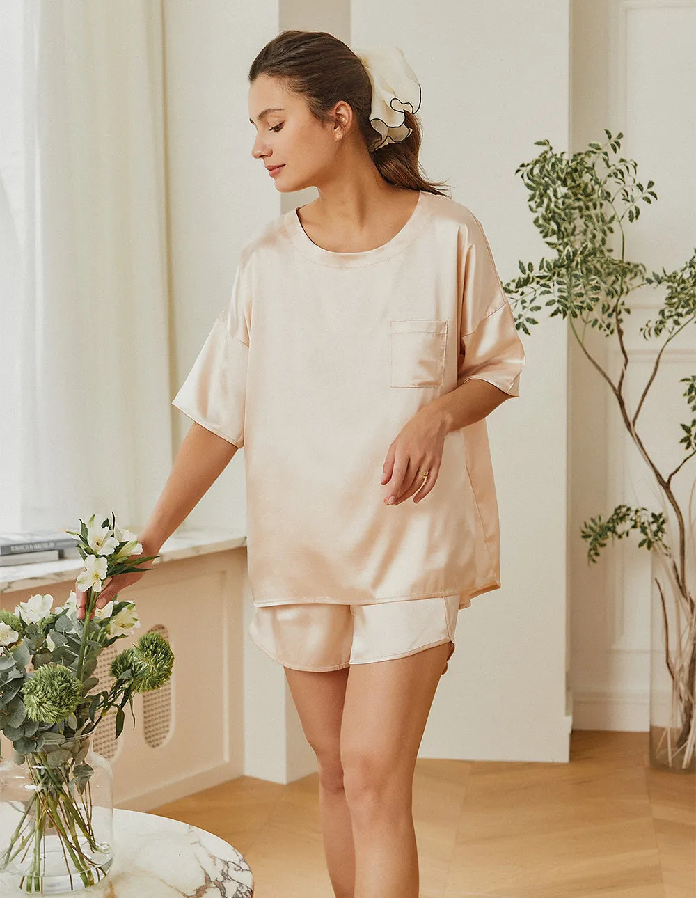 Ekouaer Satin 2 Piece Pajama Set (US Only) sold by Ekouaer