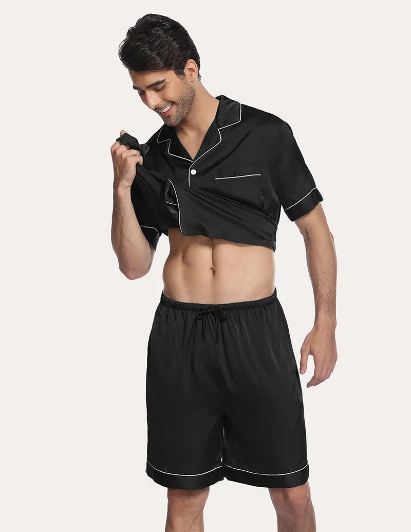 Ekouaer Men Satin Pajama Set (US Only) sold by Ekouaer product image thumbnail 4