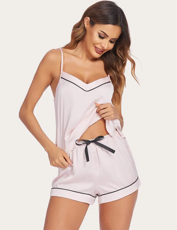 Ekouaer  2 Pieces Cami Satin Pajamas Set (US Only) sold by Ekouaer