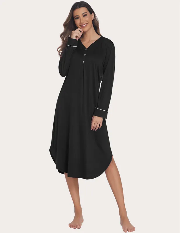 Ekouaer Soft Ribbed Knit Nightgown (US Only) sold by Ekouaer