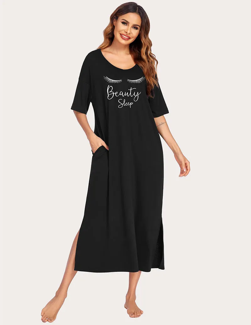 Ekouaer Side Split House Dress (US Only) sold by Ekouaer product image thumbnail 3