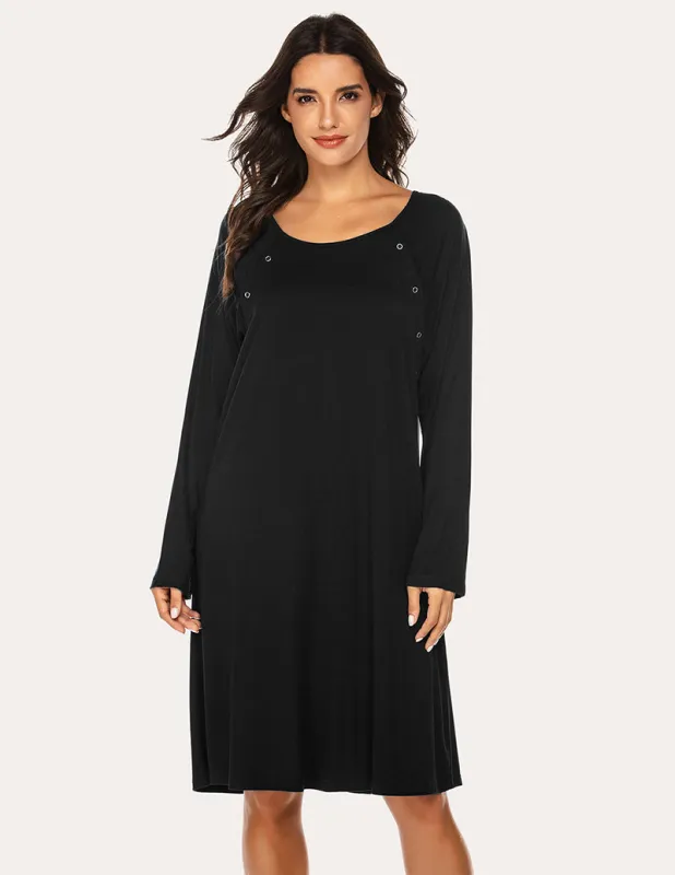 Ekouaer Breastfeeding Maternity Nightdress (US Only) sold by Ekouaer