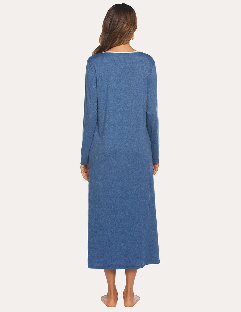 Ekouaer Loose Nightdress Sleepwear (US Only) sold by Ekouaer product image thumbnail 2