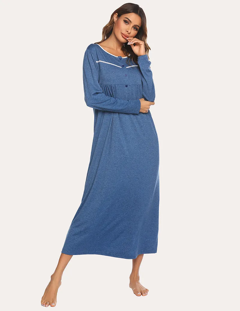 Ekouaer Loose Nightdress Sleepwear (US Only) sold by Ekouaer product image thumbnail 5