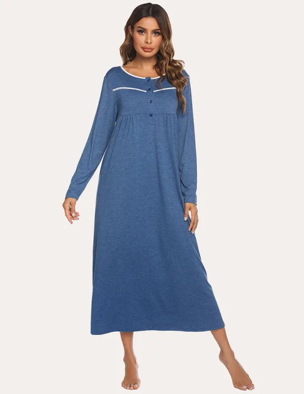 Ekouaer Loose Nightdress Sleepwear (US Only) sold by Ekouaer
