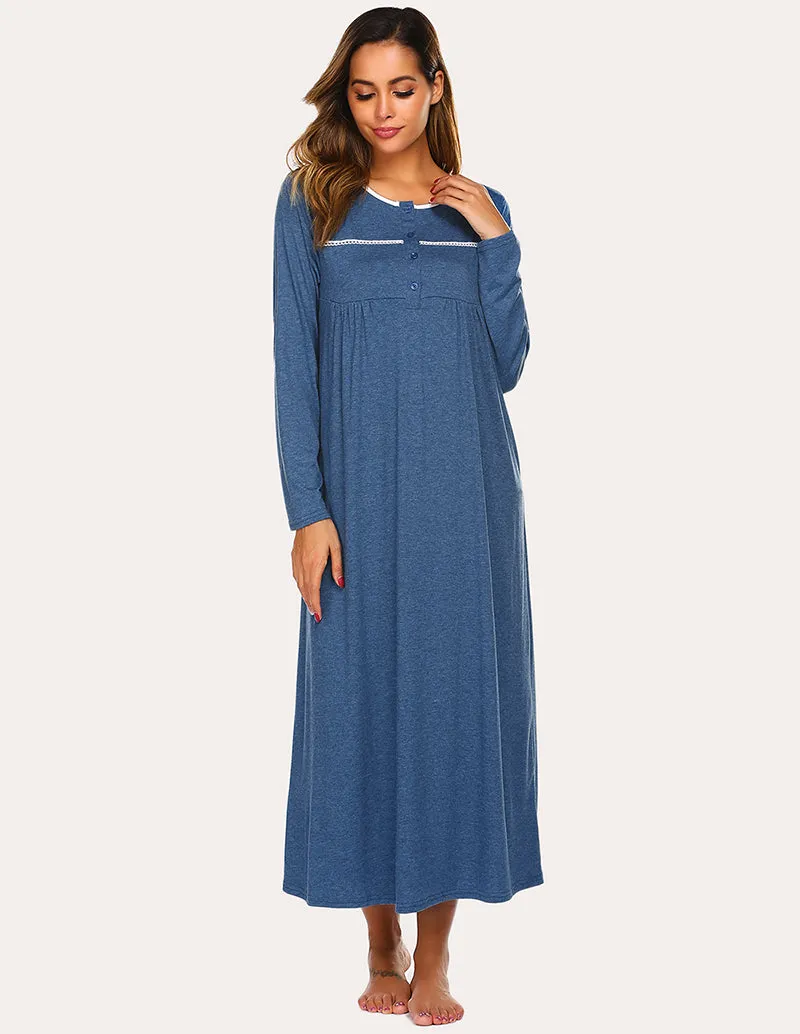 Ekouaer Loose Nightdress Sleepwear (US Only) sold by Ekouaer product image thumbnail 3