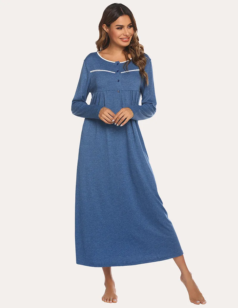Ekouaer Loose Nightdress Sleepwear (US Only) sold by Ekouaer product image thumbnail 4