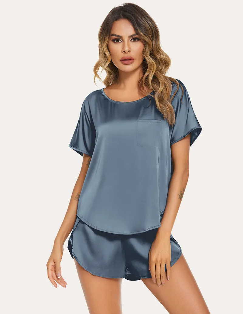 Ekouaer 2 Pieces Satin Pajamas Set (US Only) sold by Ekouaer product image thumbnail 4