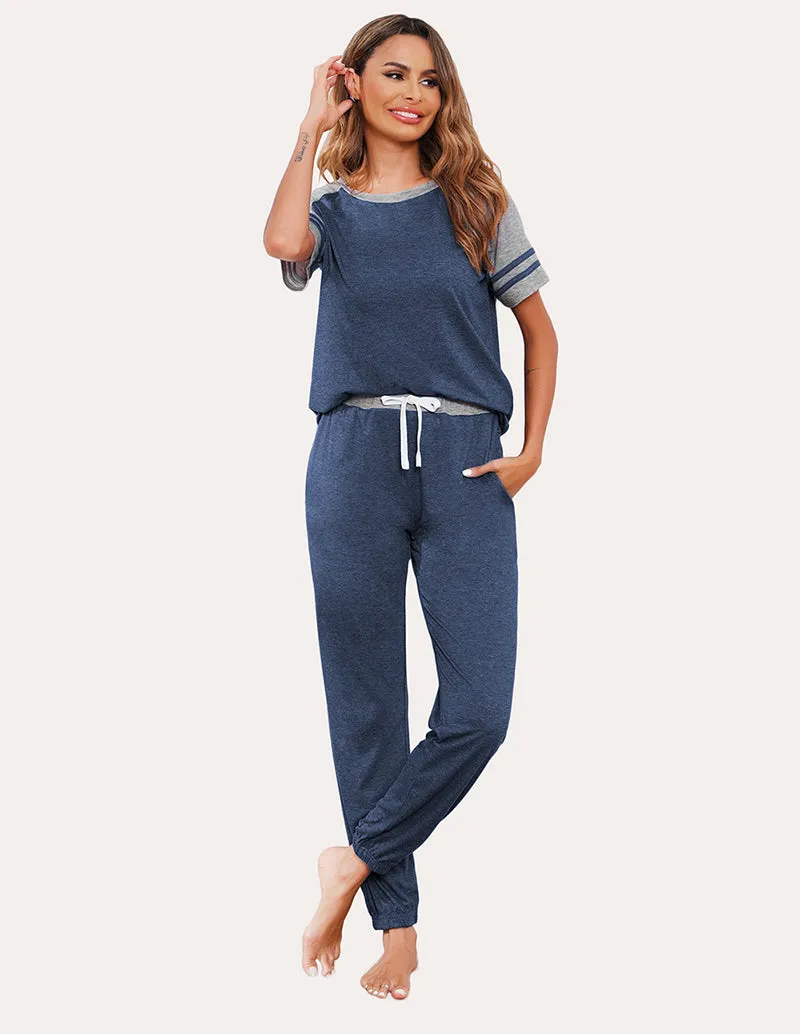 Ekouaer Striped Patchwork Pajamas Set (US Only) sold by Ekouaer product image thumbnail 5
