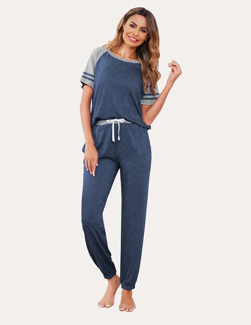 Ekouaer Striped Patchwork Pajamas Set (US Only) sold by Ekouaer product image thumbnail 4