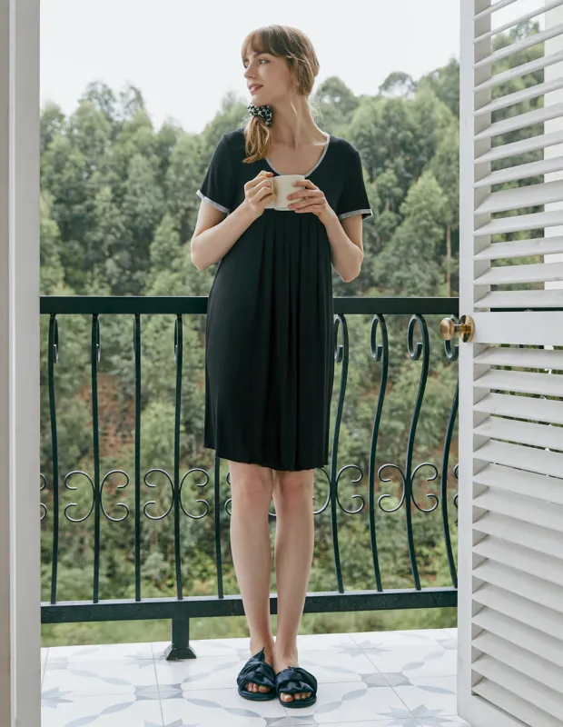 Ekouaer Pleated Nightdress (US Only) sold by Ekouaer