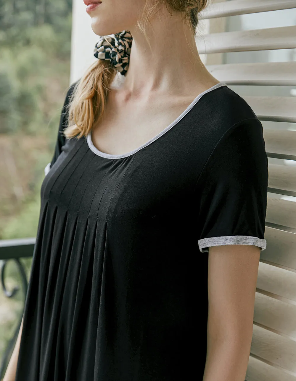 Ekouaer Pleated Nightdress (US Only) sold by Ekouaer product image thumbnail 5