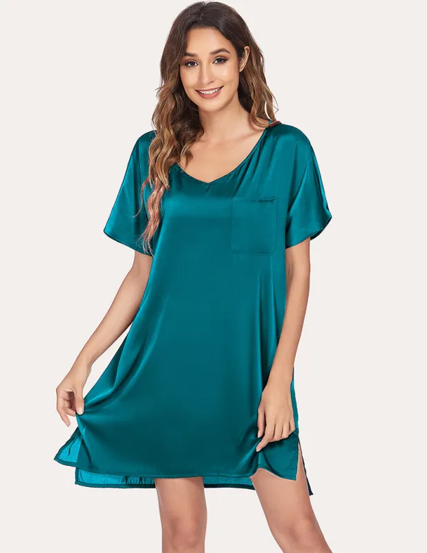 Ekouaer Satin Sleepwear Dress (US Only) sold by Ekouaer
