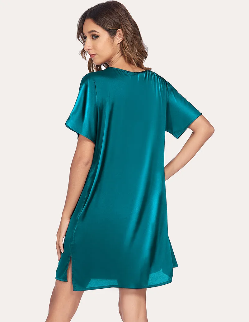 Ekouaer Satin Sleepwear Dress (US Only) sold by Ekouaer product image thumbnail 2