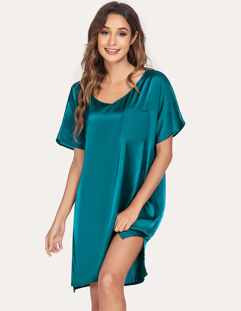 Ekouaer Satin Sleepwear Dress (US Only) sold by Ekouaer product image thumbnail 5