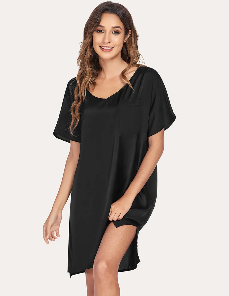 Ekouaer Satin Sleepwear Dress (US Only) sold by Ekouaer product image thumbnail 2
