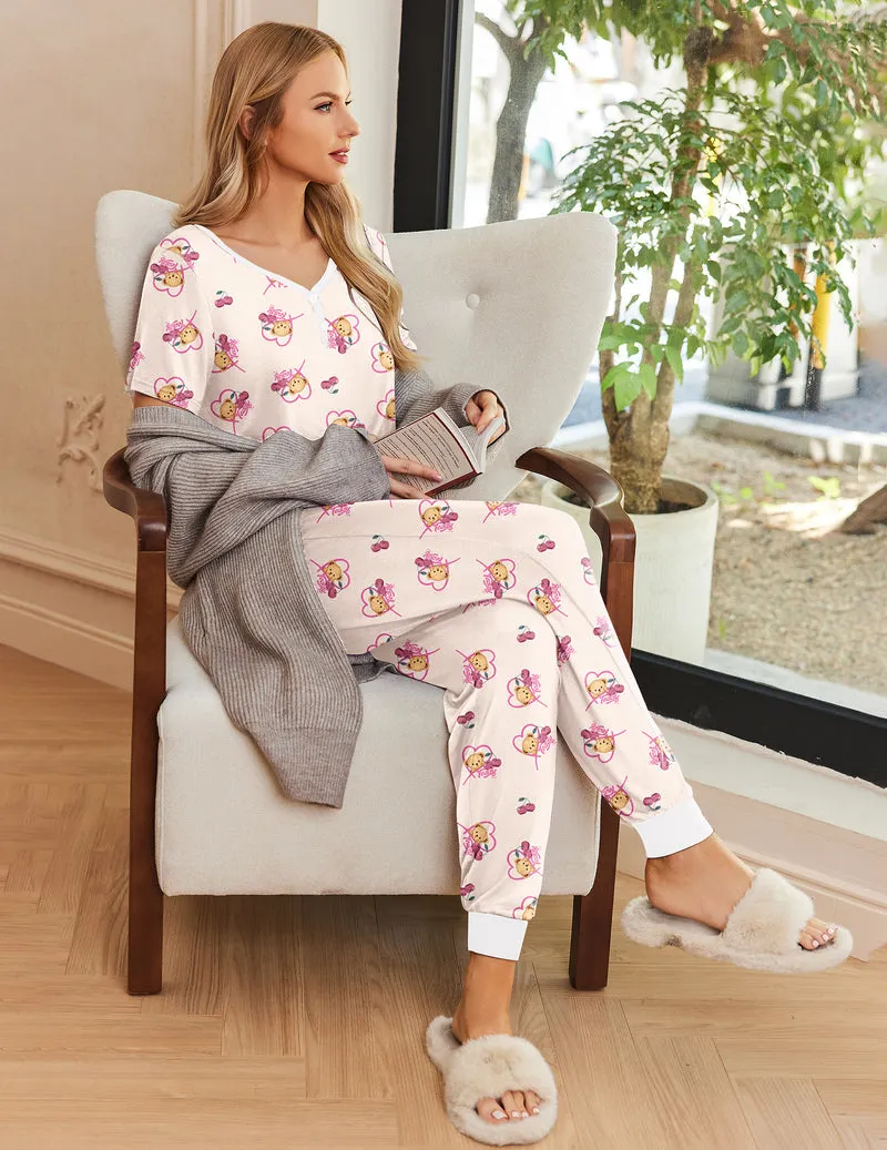 Ekouaer Teddy Summer Pajamas Set (US Only) sold by Ekouaer product image thumbnail 4