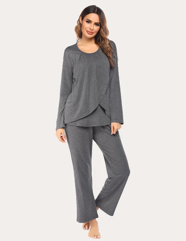 Ekouaer Breast-feeding Pajamas Set (US Only) sold by Ekouaer