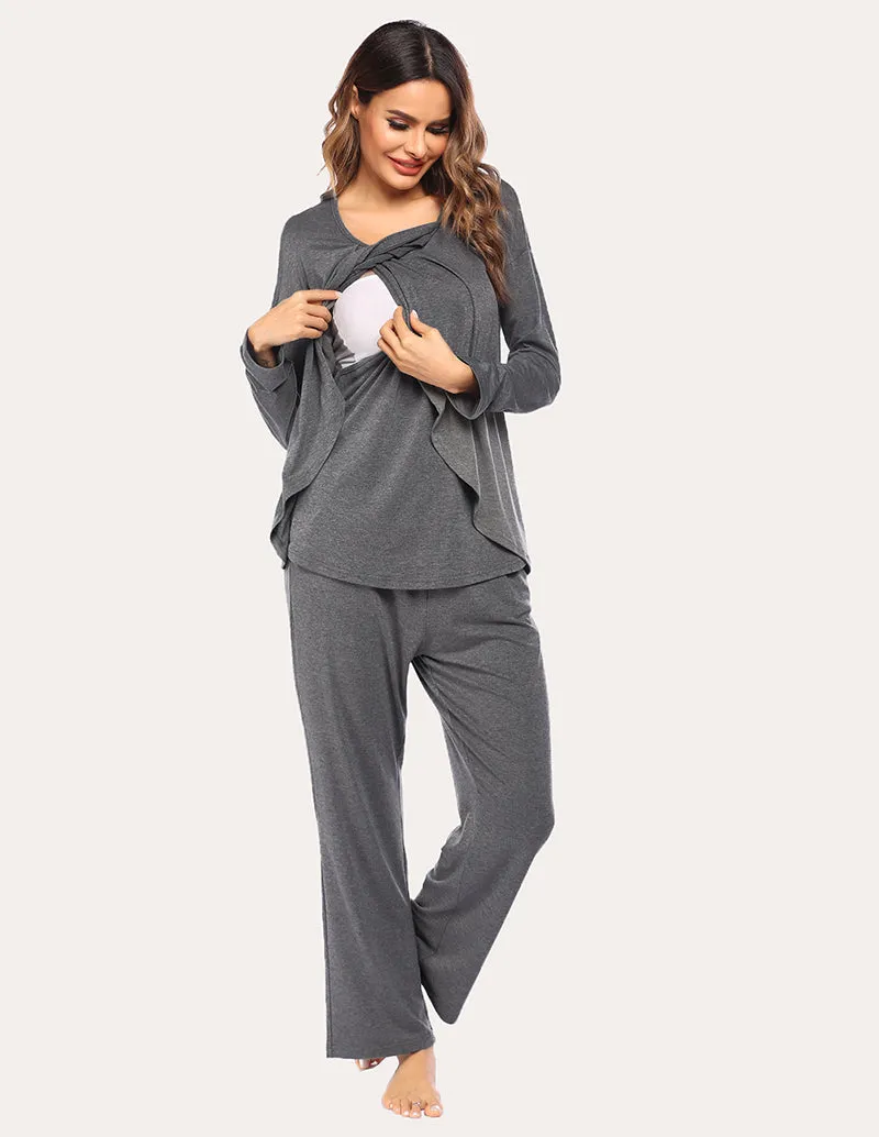 Ekouaer Breast-feeding Pajamas Set (US Only) sold by Ekouaer product image thumbnail 4